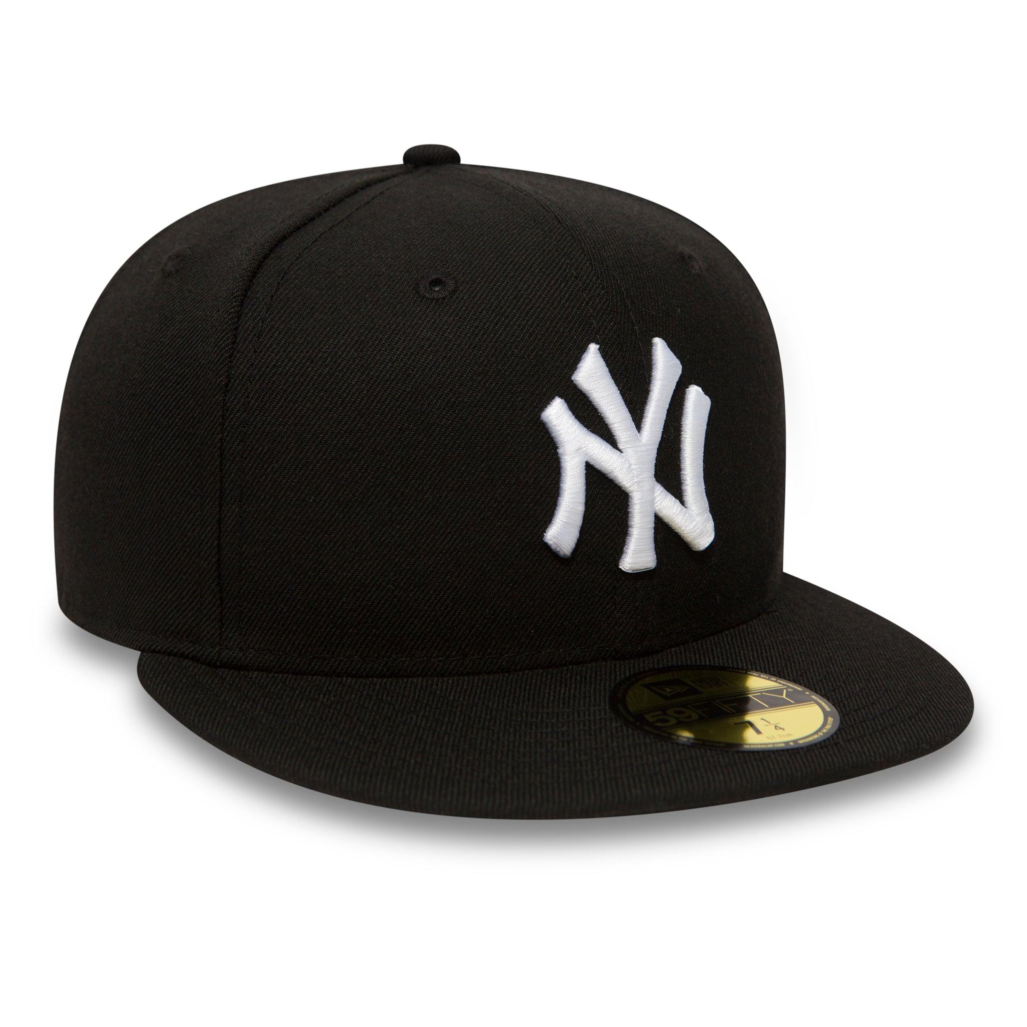 NEW ERA 59FIFTY NEW YORK YANKEES BLACK/WHITE FITTED CAP - FAM