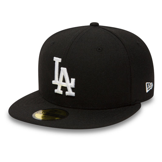 10047495 59FIFTY LOS ANGELES DODGERS BLACK/WHITE FITTED CAP