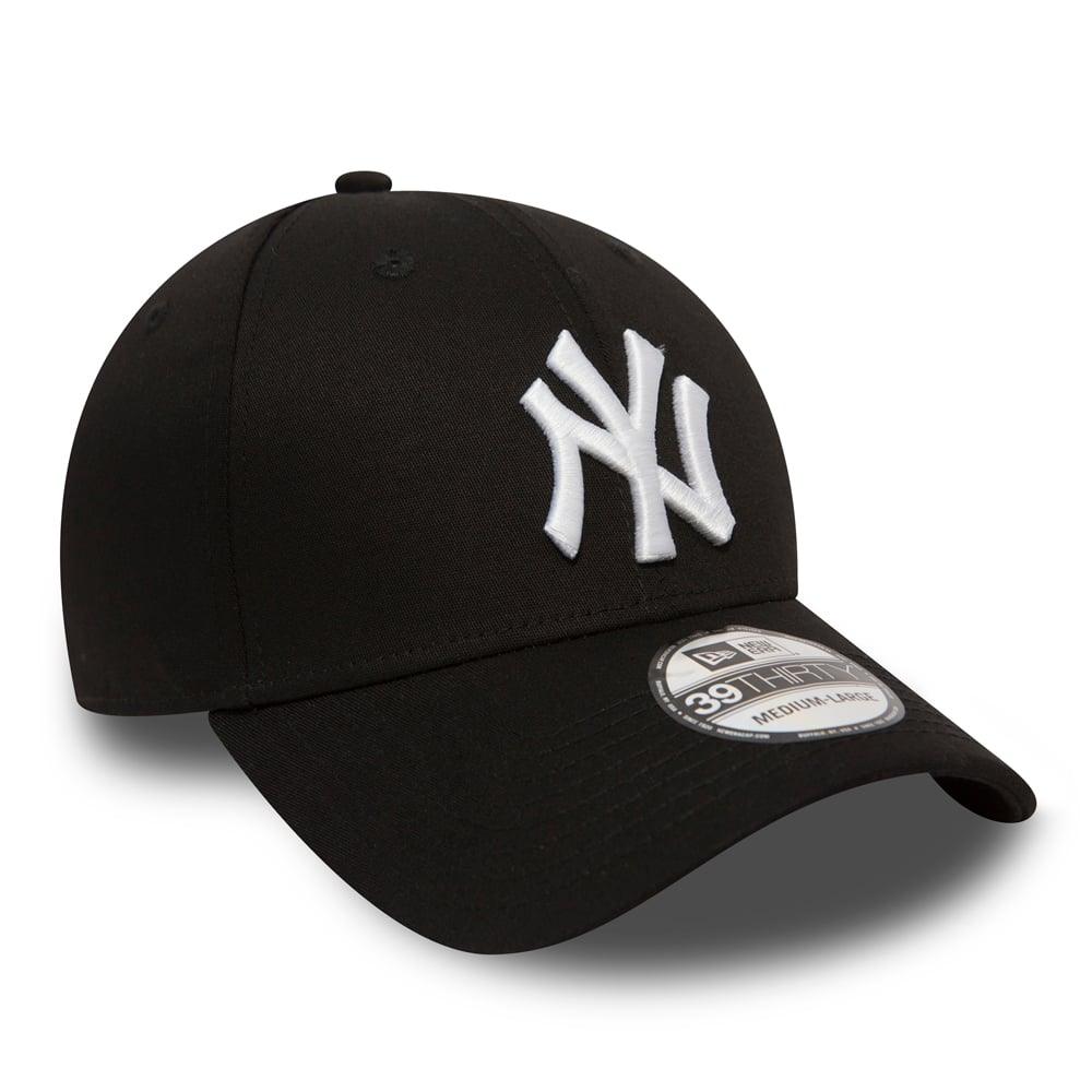 NEW ERA 39THIRTY LEAGUE ESSENTIAL NEW YORK YANKEES BLACK CAP - FAM