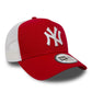 NEW ERA 9FORTY A-FRAME MLB NEW YORK YANKEES CLEAN RED CAP