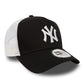 NEW ERA 9FORTY A-FRAME MLB NEW YORK YANKEES CLEAN BLACK CAP