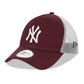 NEW ERA MLB TRUCKER A-FRAME NEW YORK YANKEES MAROON CAP