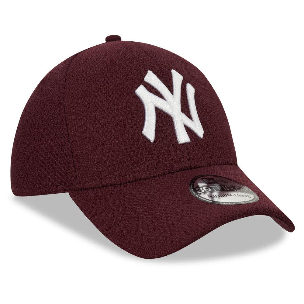 NEW ERA 39THIRTY MLB NEW YORK YANKEES DIAMOND ERA STRETCH FIT MAROON CAP - FAM