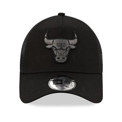 NEW ERA NBA TRUCKER CHICAGO BULLS DARK BLACK CAP