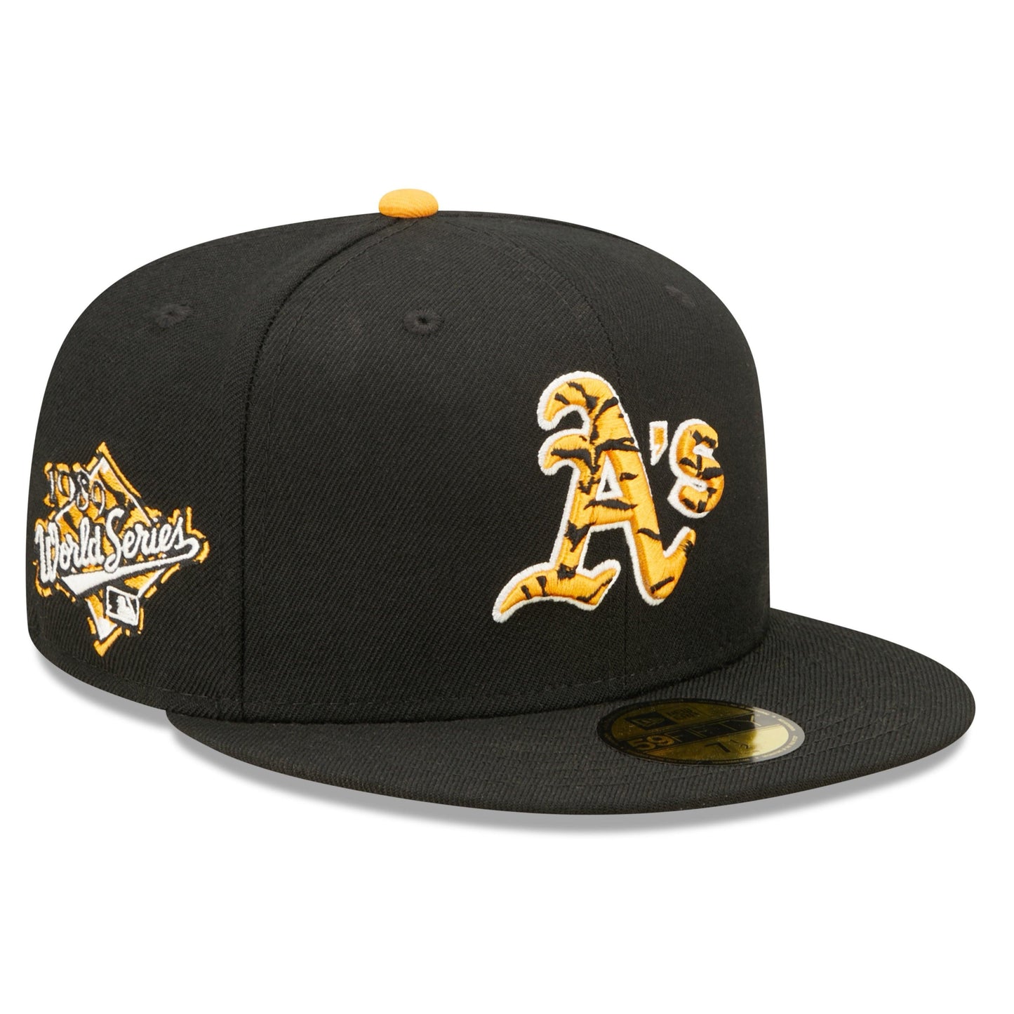 NEW ERA 59FIFTY WORLD SERIES 1989 MLB OAKLAND ATHLETICS TIGERFILL FITTED CAP
