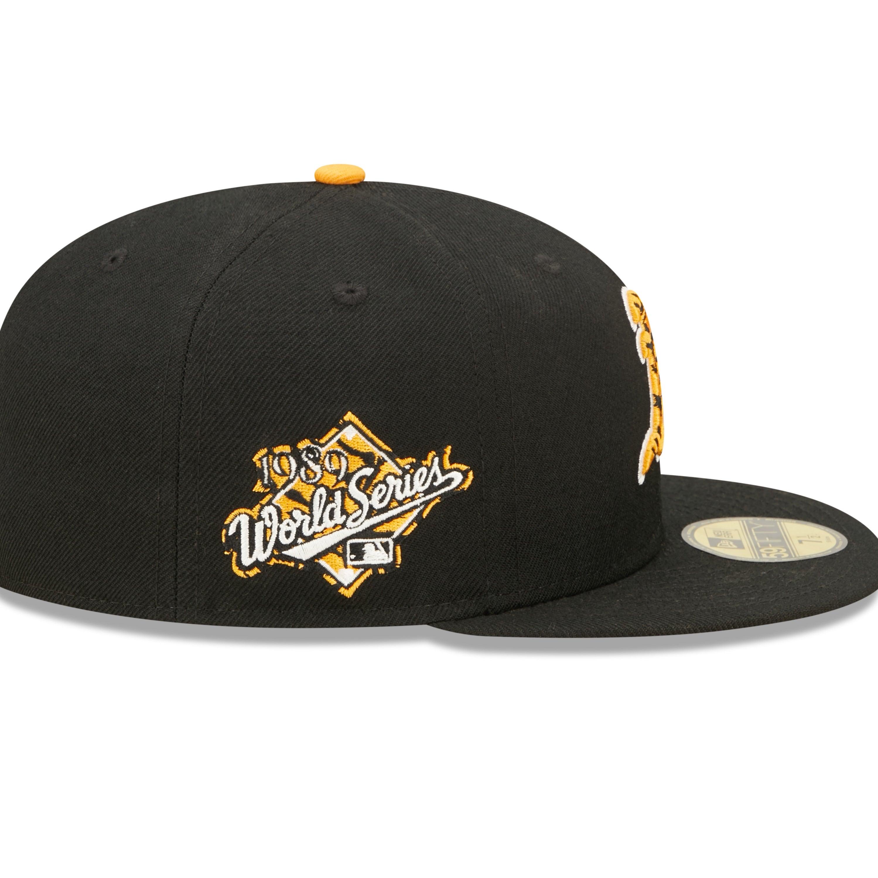 NEW ERA 59FIFTY WORLD SERIES 1989 MLB OAKLAND ATHLETICS TIGERFILL FITTED CAP - FAM
