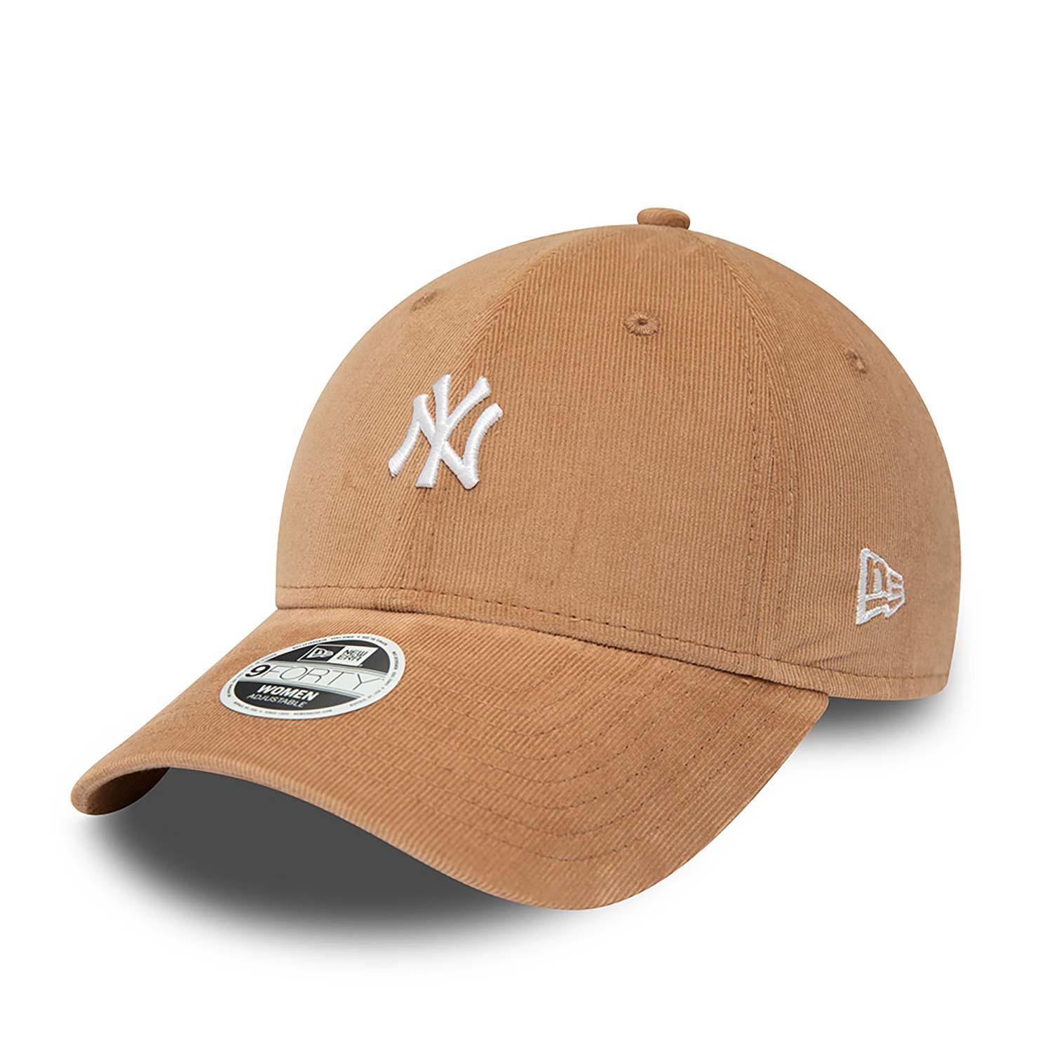 NEW ERA 9FORTY WOMEN MLB NEW YORK YANKEES MINI CORD KHAKI CAP - FAM