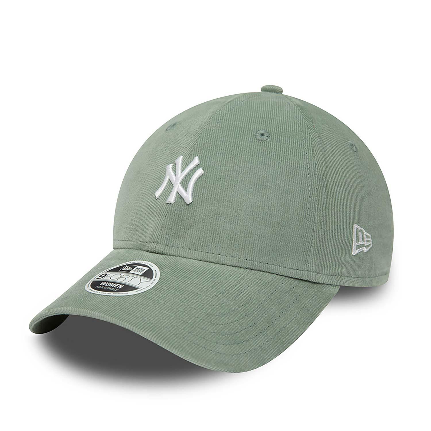 NEW ERA 9FORTY WOMEN MLB NEW YORK YANKEES MINI CORD GREEN CAP - FAM