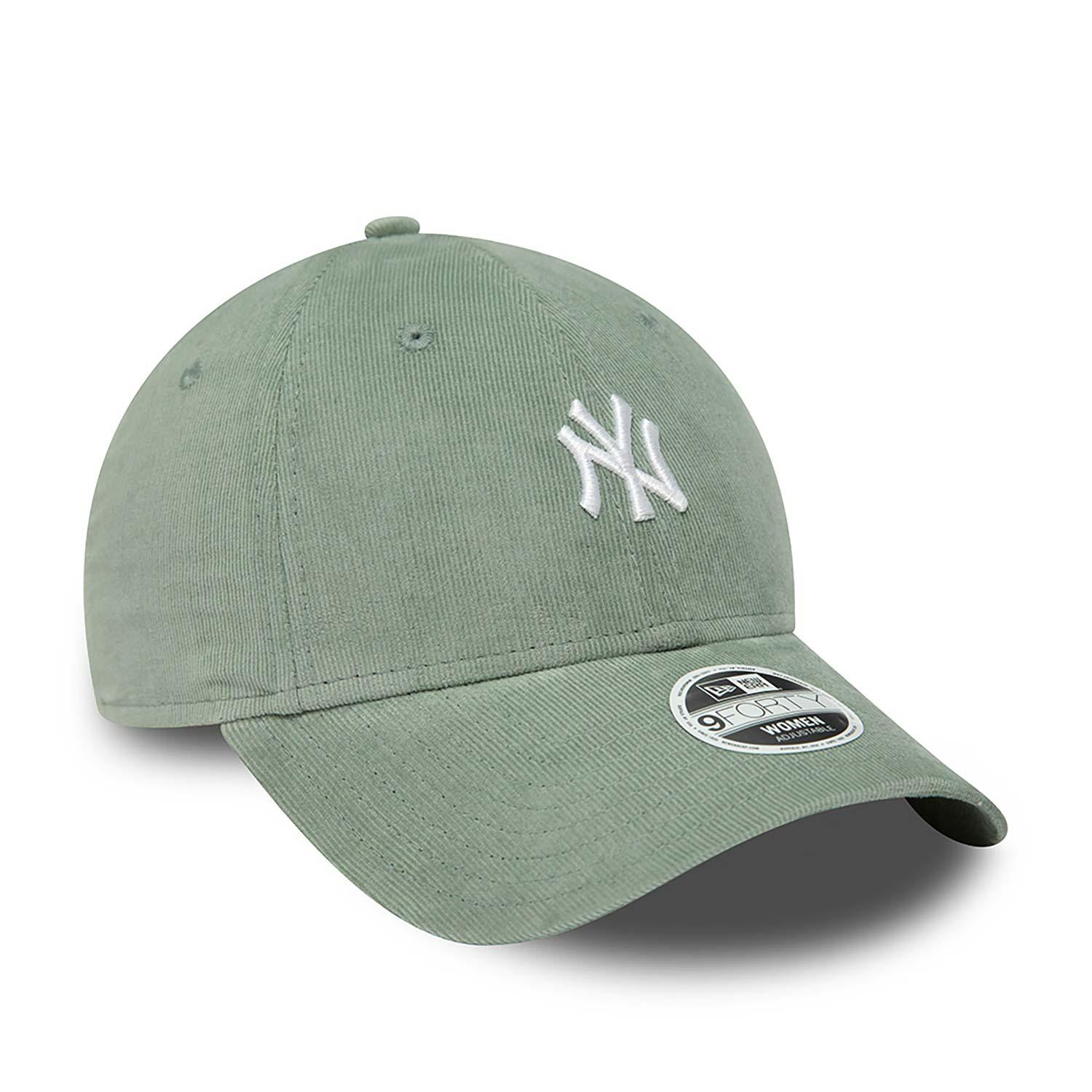 NEW ERA 9FORTY WOMEN MLB NEW YORK YANKEES MINI CORD GREEN CAP