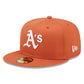NEW ERA 59FIFTY MLB LEAGUE OAKLAND ATHLETICS TEAM ORANGE FITTED CAP