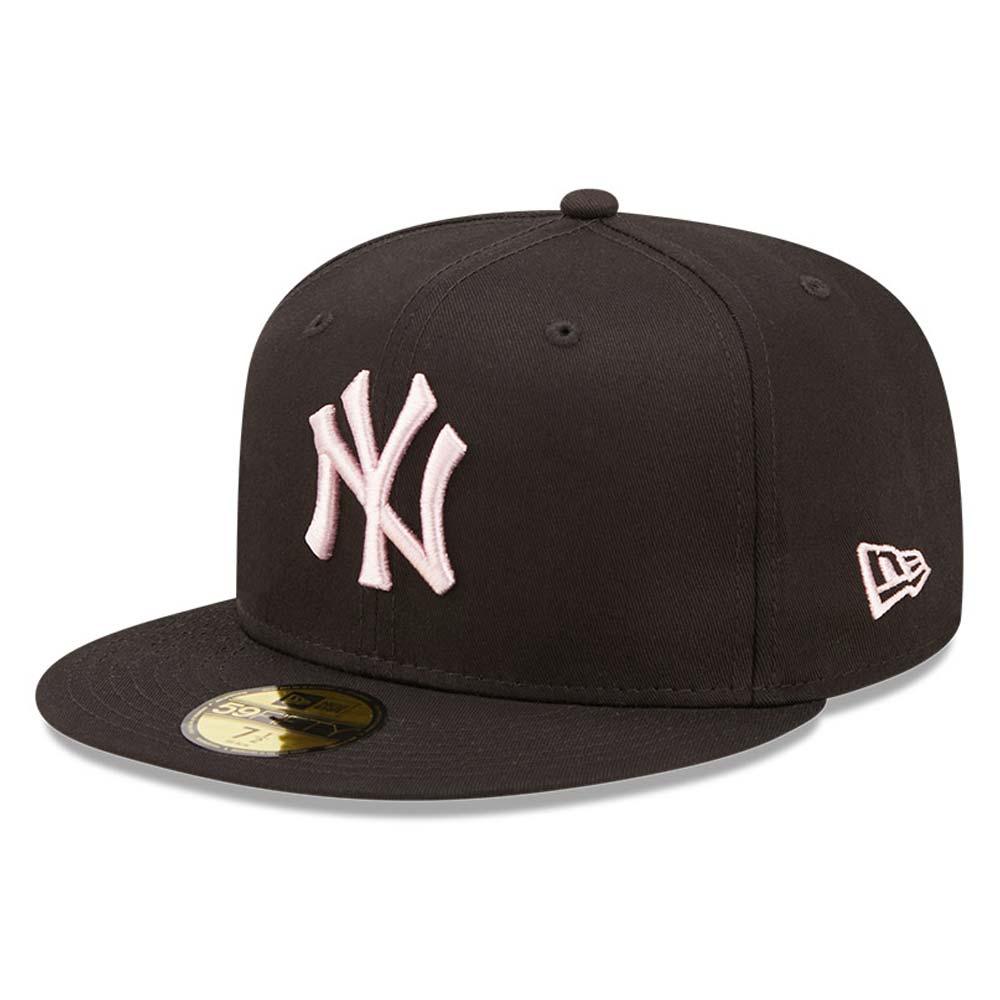 NEW ERA 59FIFTY MLB LEAGUE NEW YORK YANKEES TEAM BLACK FITTED CAP - FAM