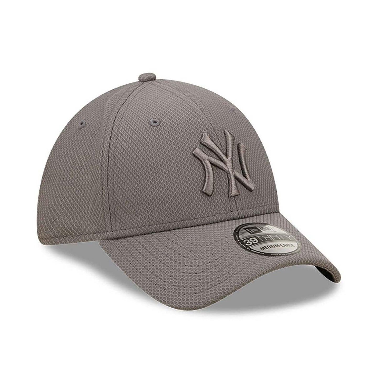 NEW ERA 39THIRTY MLB NEW YORK YANKEES DIAMOND ERA STRETCH FIT GREY CAP