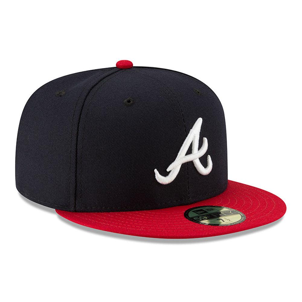 Custom Atlanta Braves Jewelry Design Brim Fitted 59Fifty Baseball Cap Sz 7  3/8 | SidelineSwap