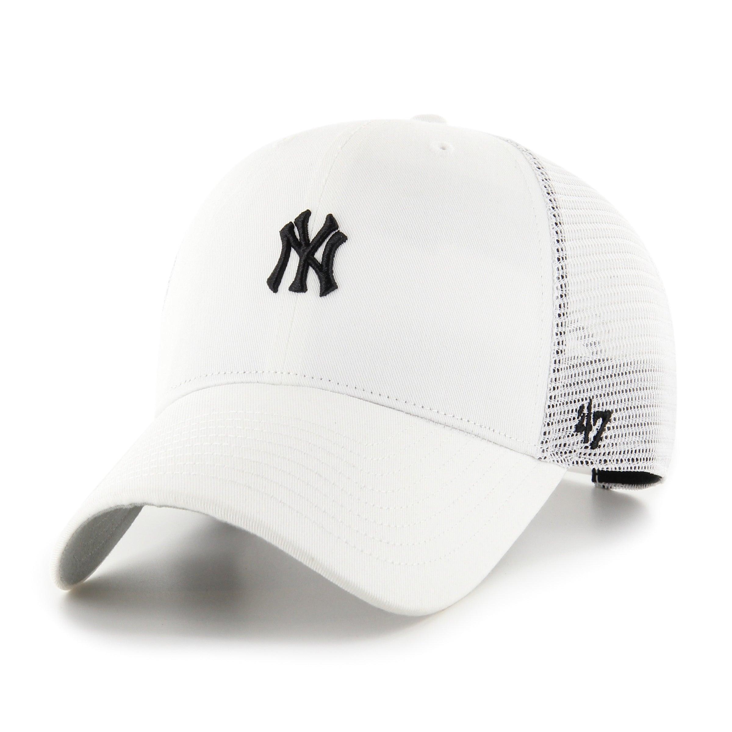 MLB NEW YORK YANKEES BASE RUNNER MESH '47 MVP WHITE CAP - FAM