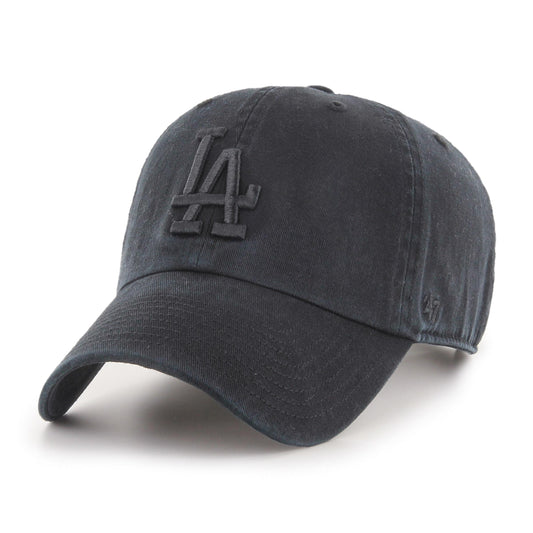 MLB LOS ANGELES DODGERS '47 CLEAN UP BLACK/BLACK CAP