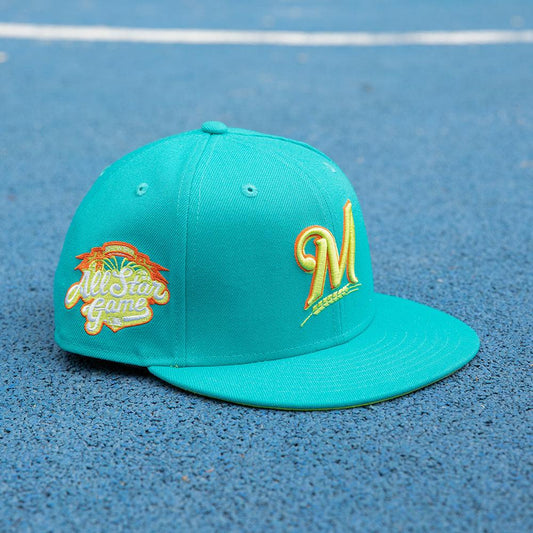 LIMITED 59FIFTY MLB MILWAUKEE BREWERS ASG 2002 TEAL / CYBER GREEN UV