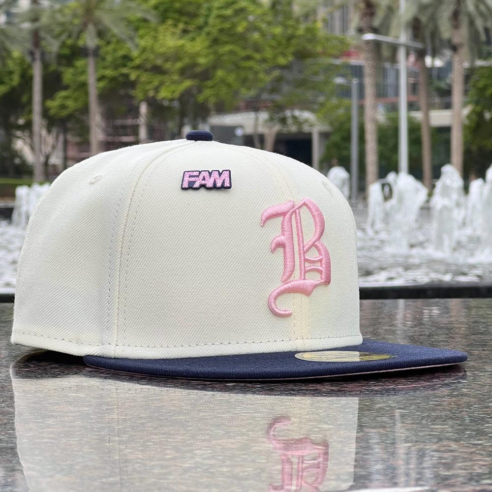 NEW ERA 59FIFTY MLB BOSTON BRAVES TWO TONE / PINK UV FITTED CAP - FAM
