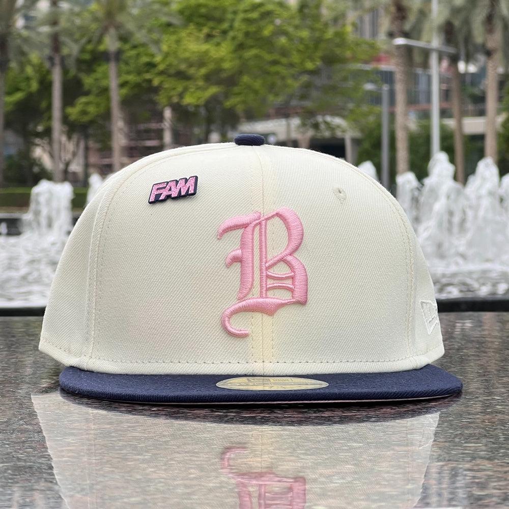 NEW ERA 59FIFTY MLB BOSTON BRAVES TWO TONE / PINK UV FITTED CAP - FAM
