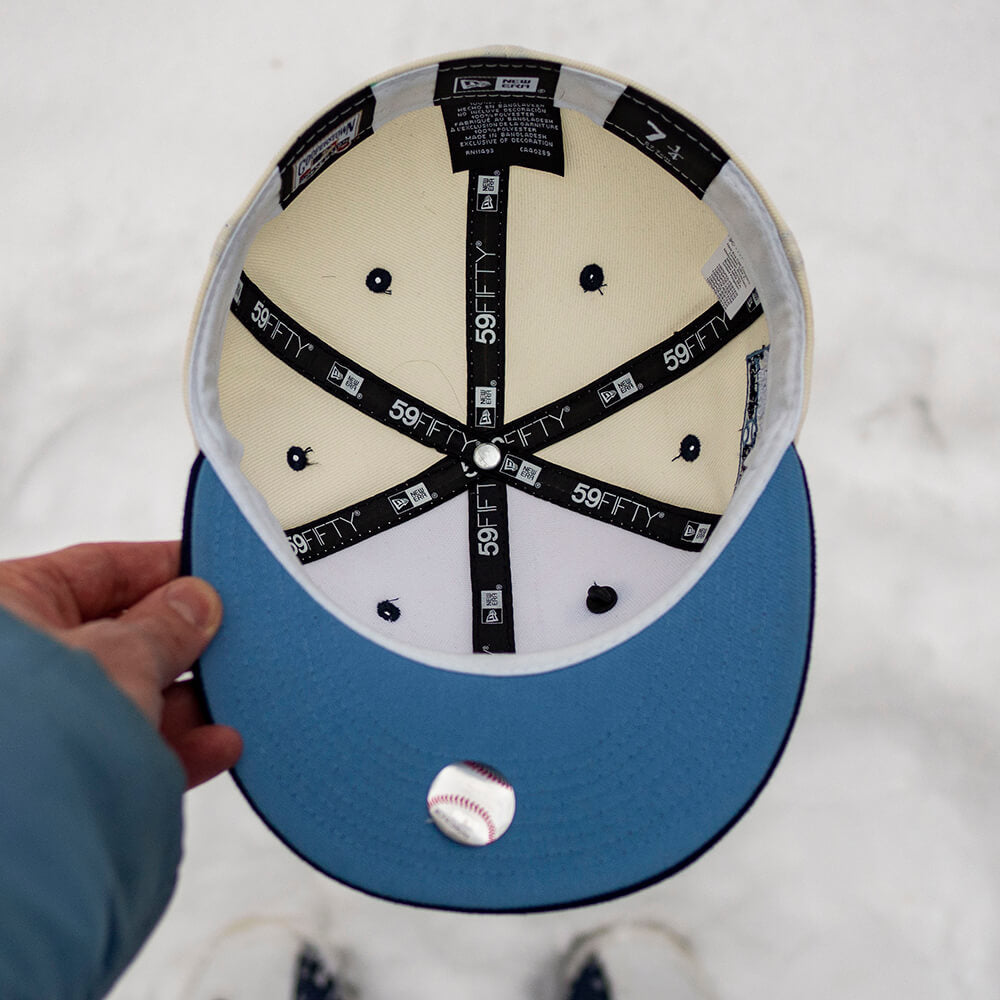 EXCLUSIVE 59FIFTY MLB BROOKLYN DODGERS EBBETS FIELD 1955 TWO TONE/ SKY BLUE UV
