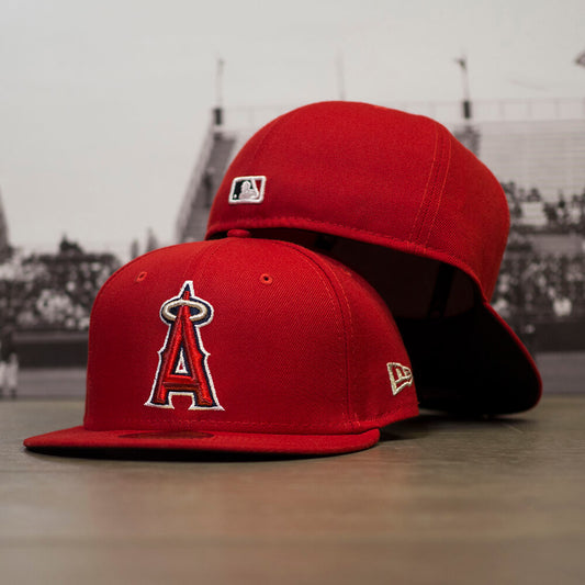 NEW ERA 59FIFTY MLB AUTHENTIC LOS ANGELES ANGELS TEAM FITTED CAP