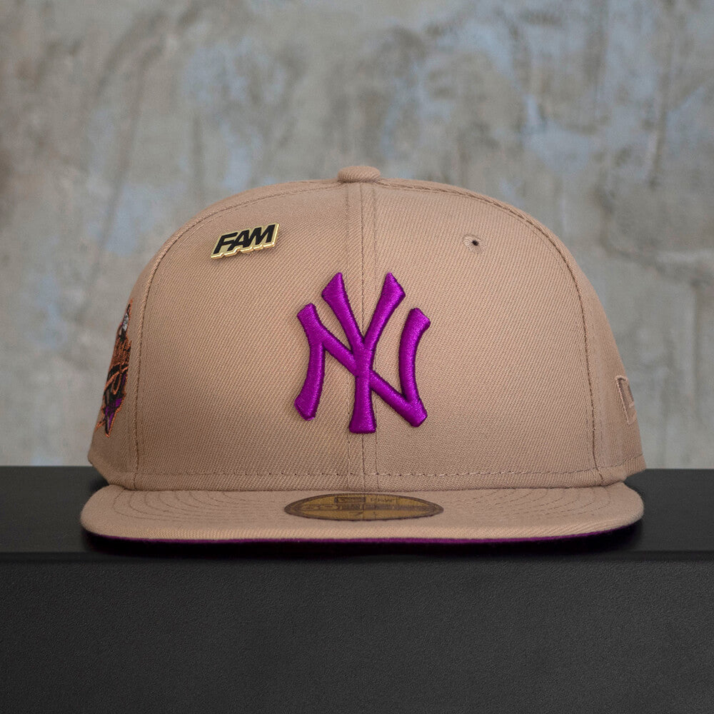 NEW ERA 59FIFTY MLB NEW YORK YANKEES WORLD SERIES 1998 CAMEL / SPARKLING GRAPE UV FITTED CAP