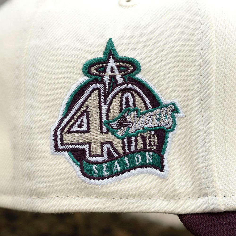 NEW ERA 59FIFTY MLB ANAHEIM ANGELS 40TH ANNIVERSARY TWO TONE / PINE NEEDLE GREEN UV FITTED CAP - FAM