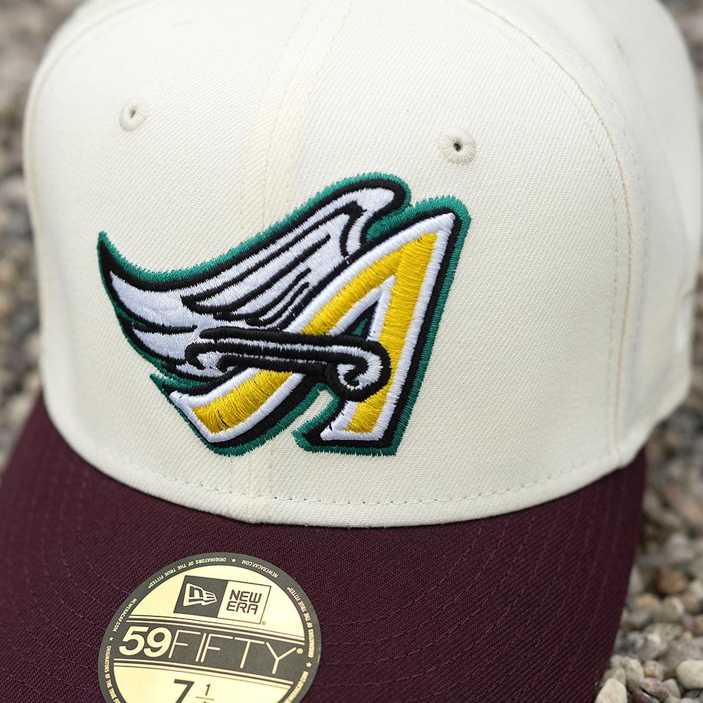 NEW ERA 59FIFTY MLB ANAHEIM ANGELS 40TH ANNIVERSARY TWO TONE / PINE NEEDLE GREEN UV FITTED CAP - FAM