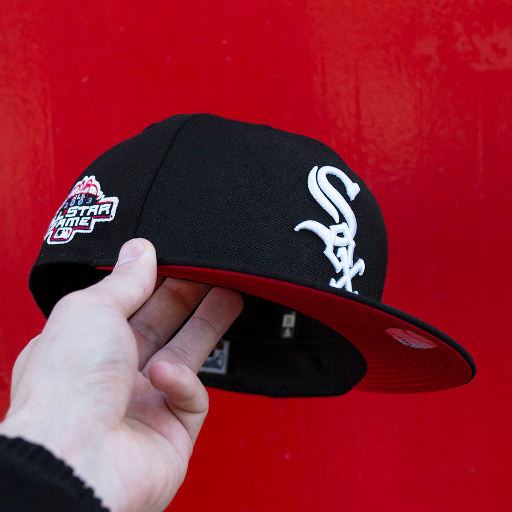 NEW ERA 59FIFTY MLB CHICAGO WHITE SOX ALL STAR GAME 2003 BLACK / RED UV FITTED CAP