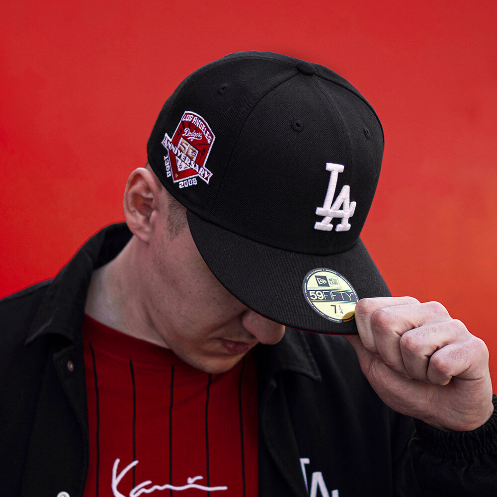 EXCLUSIVE 59FIFTY MLB LOS ANGELES DODGERS 50TH ANNIVERSARY BLACK/RED UV