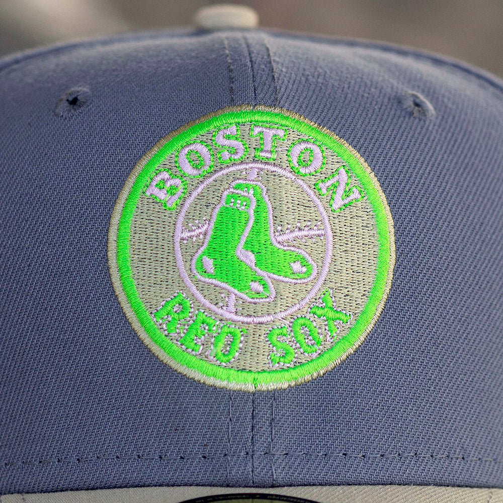 NEW ERA 59FIFTY MLB BOSTON RED SOX WS CHAMPIONS 2004 TWO TONE / NEON GREEN FITTED CAP