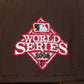 NEW ERA 59FIFTY MLB PHILADELPHIA PHILLIES WORLD SERIES 2008 WALNUT / BLUSH SKY UV FITTED CAP