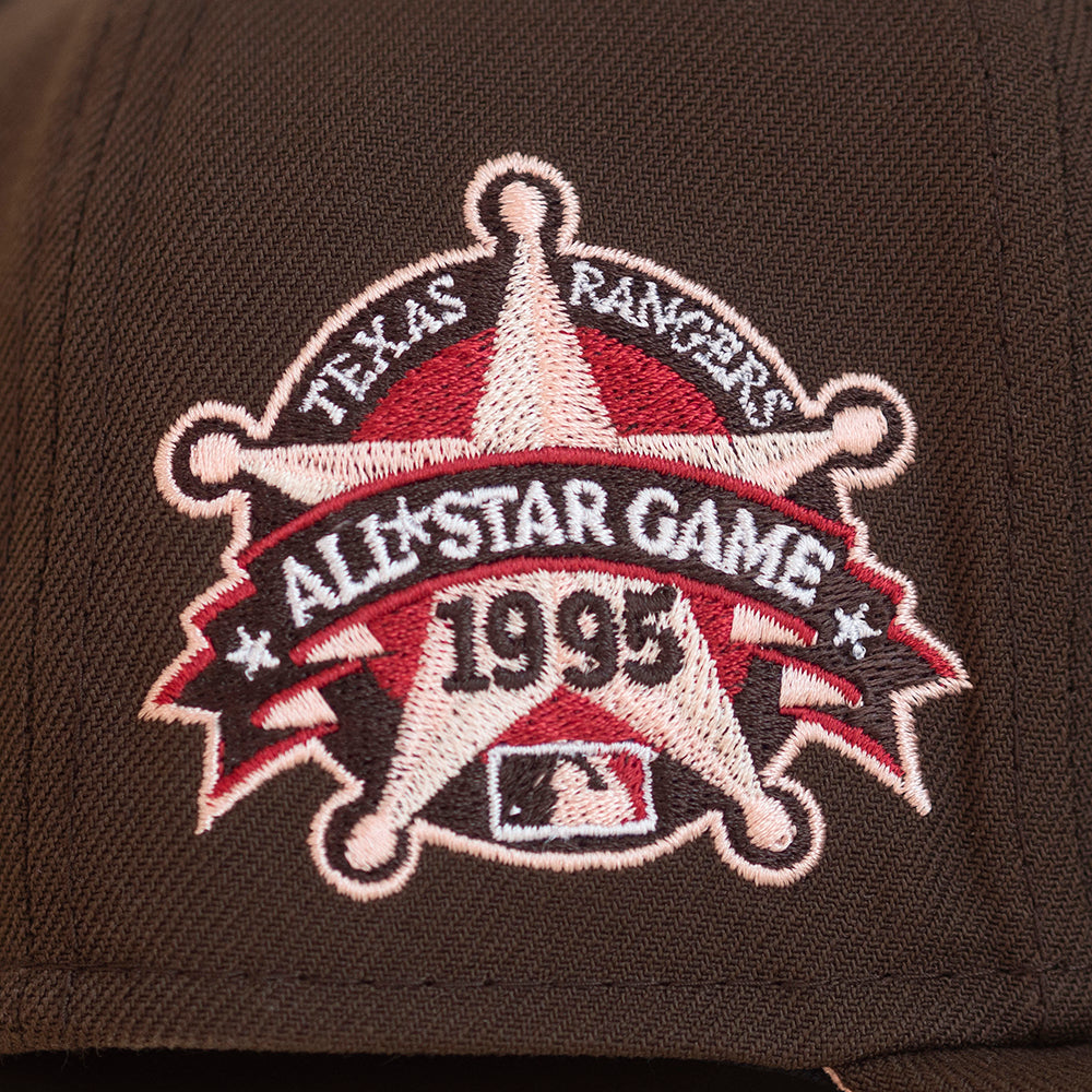 NEW ERA 59FIFTY MLB TEXAS RANGERS ALL STAR GAME 1995 WALNUT / BLUSH SKY UV FITTED CAP