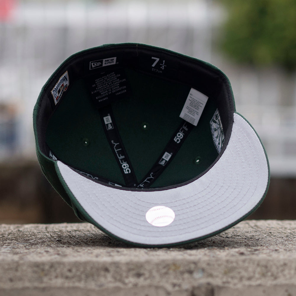 NEW ERA 59FIFTY MLB LOS ANGELES DODGERS 50TH ANNIVERSARY PINE GREEN / GREY UV FITTED CAP