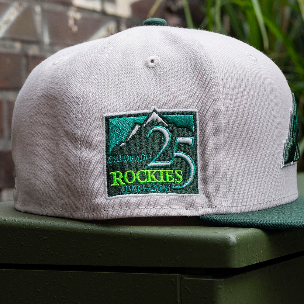 NEW ERA 59FIFTY MLB COLORADO ROCKIES 25th ANNIVERSARY TWO TONE / TEAL UV FITTED CAP