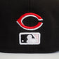 NEW ERA 59FIFTY MLB CINCINNATI REDS SIDE PATCH BLOOM BLACK / PINK UV FITTED CAP