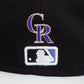 NEW ERA 59FIFTY MLB COLORADO ROCKIES SIDE PATCH BLOOM BLACK / LAVENDER UV FITTED CAP