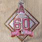 NEW ERA 59FIFTY MLB ANAHEIM ANGELS 60TH ANNIVERSARY CORD CHROME WHITE / ROSE PINK UV FITTED CAP