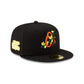 NEW ERA 59FIFTY MLB BALTIMORE ORIOLES SIDE PATCH BLOOM BLACK / SOFT YELLOW UV FITTED CAP