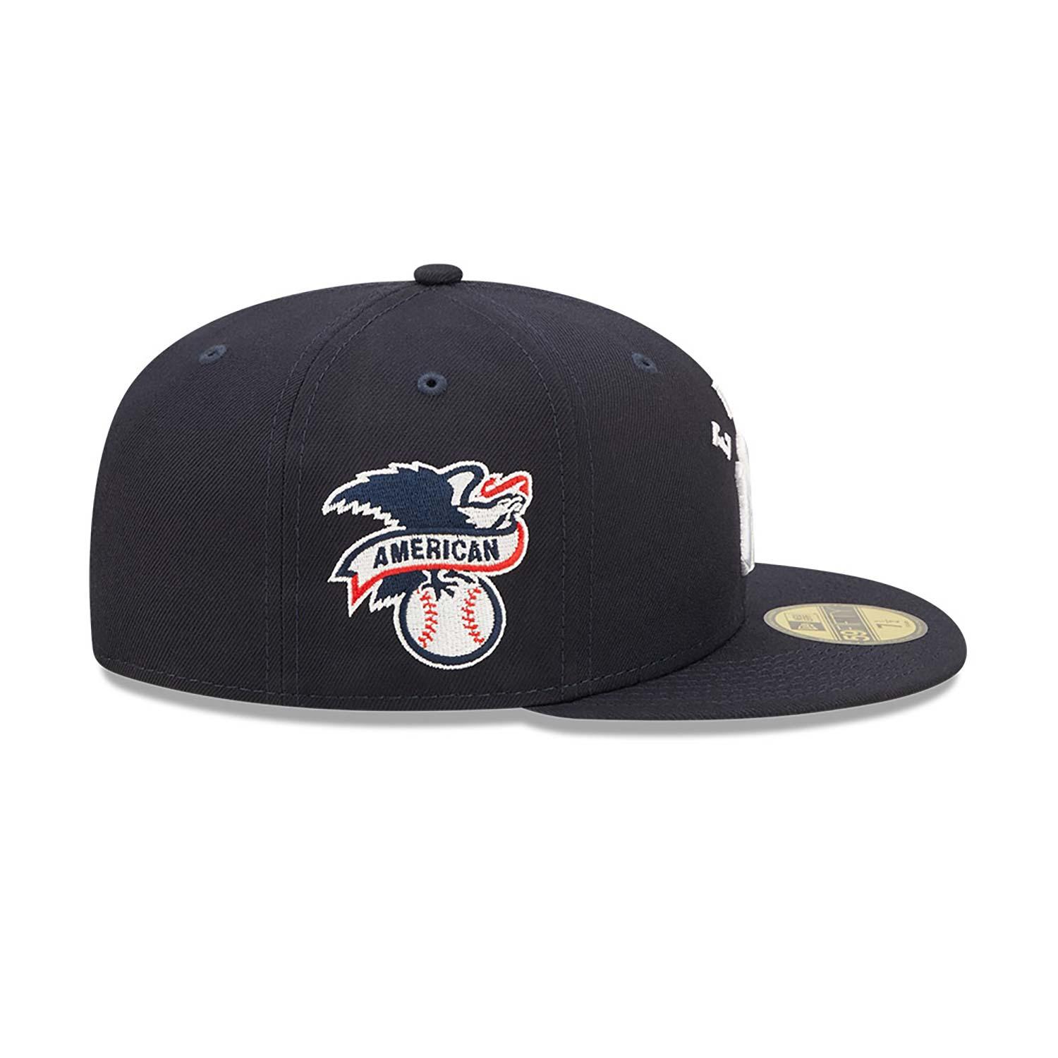 NEW ERA 59FIFTY MLB LEAGUE NEW YORK YANKEES TEAM NAVY FITTED CAP - FAM
