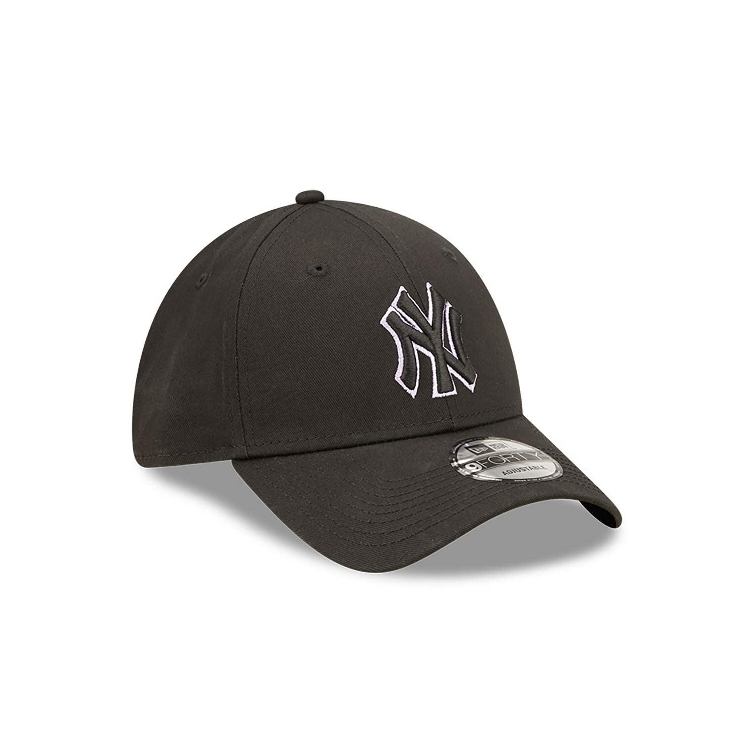 NEW ERA 9FORTY MLB OUTLINE NEW YORK YANKEES BLACK CAP - FAM