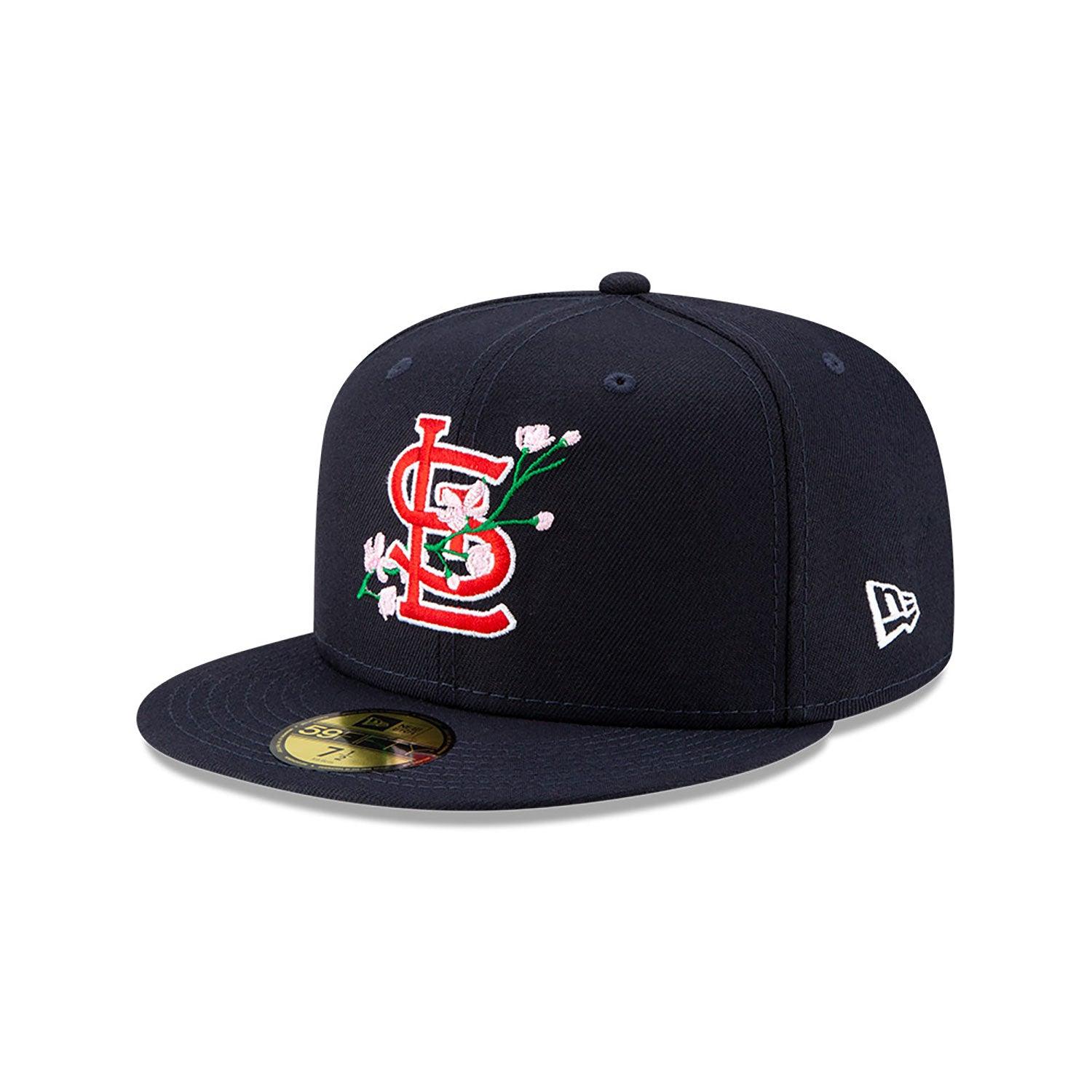 NEW ERA 59FIFTY MLB SAINT LOUIS CARDINALS SIDE PATCH BLOOM NAVY / PINK UV FITTED CAP - FAM