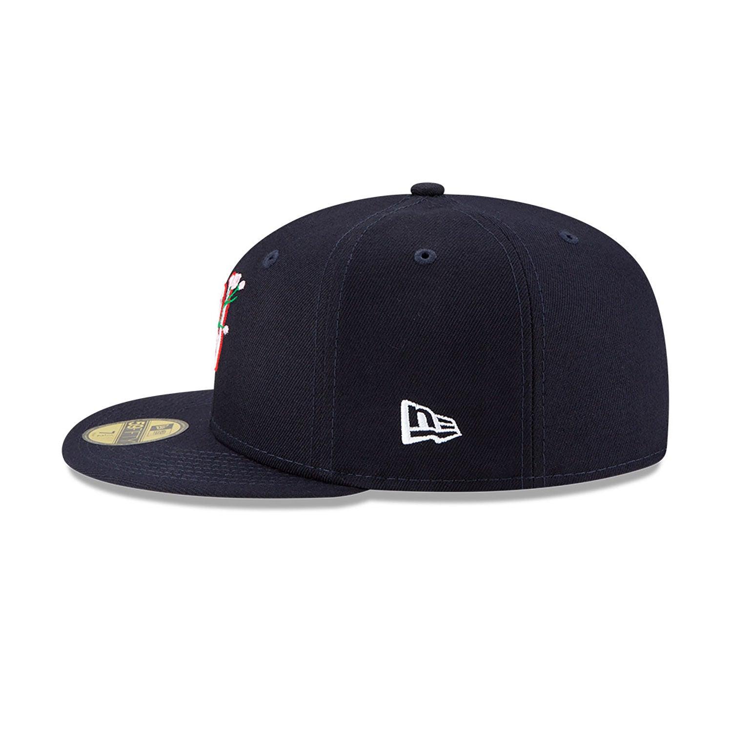 NEW ERA 59FIFTY MLB WASHINGTON NATIONALS SIDE PATCH BLOOM NAVY / PINK UV FITTED CAP - FAM